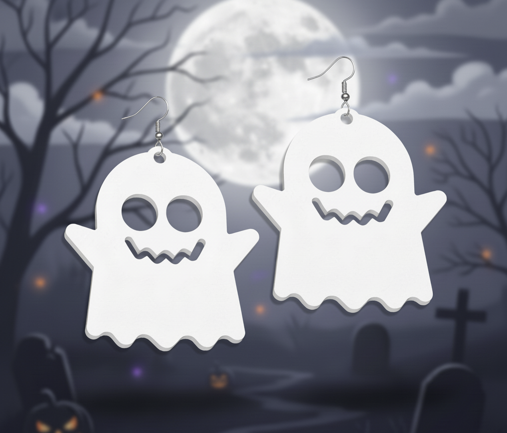 Miniatura 3 do modelo 3D Halloween Ghost Earrings