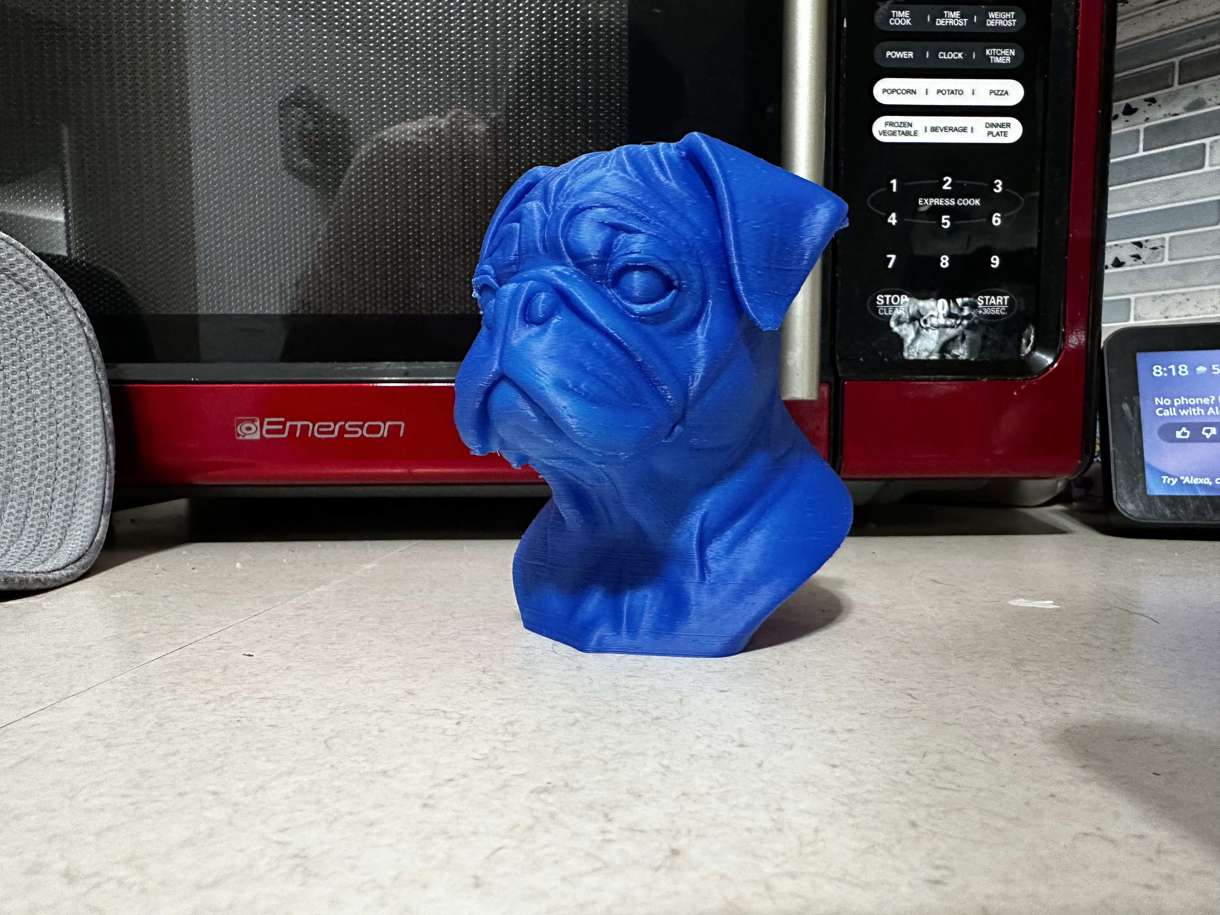 Pug Dog Bust – Realistic Dog Sculpture