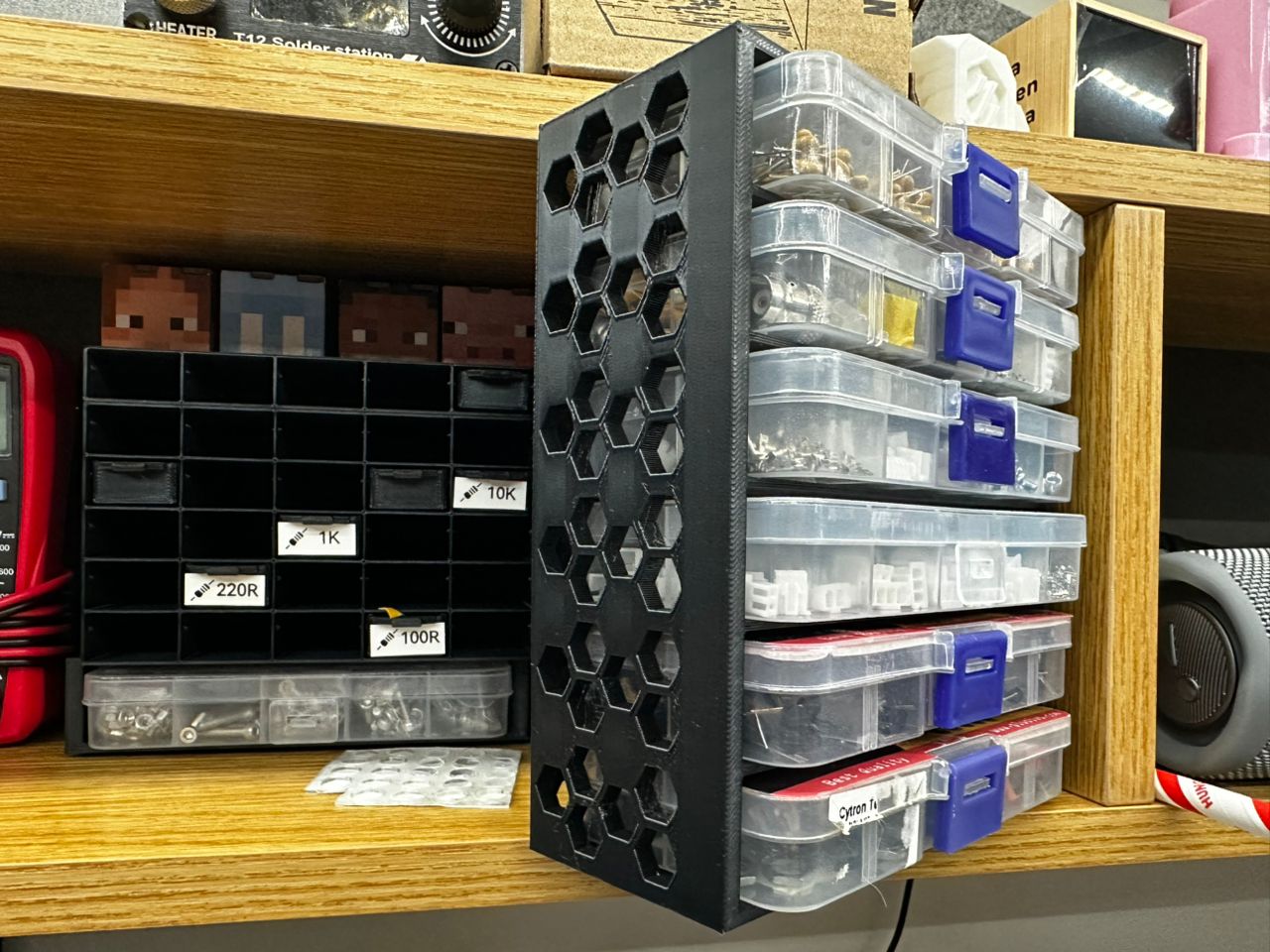 Assorted Parts Box Rack