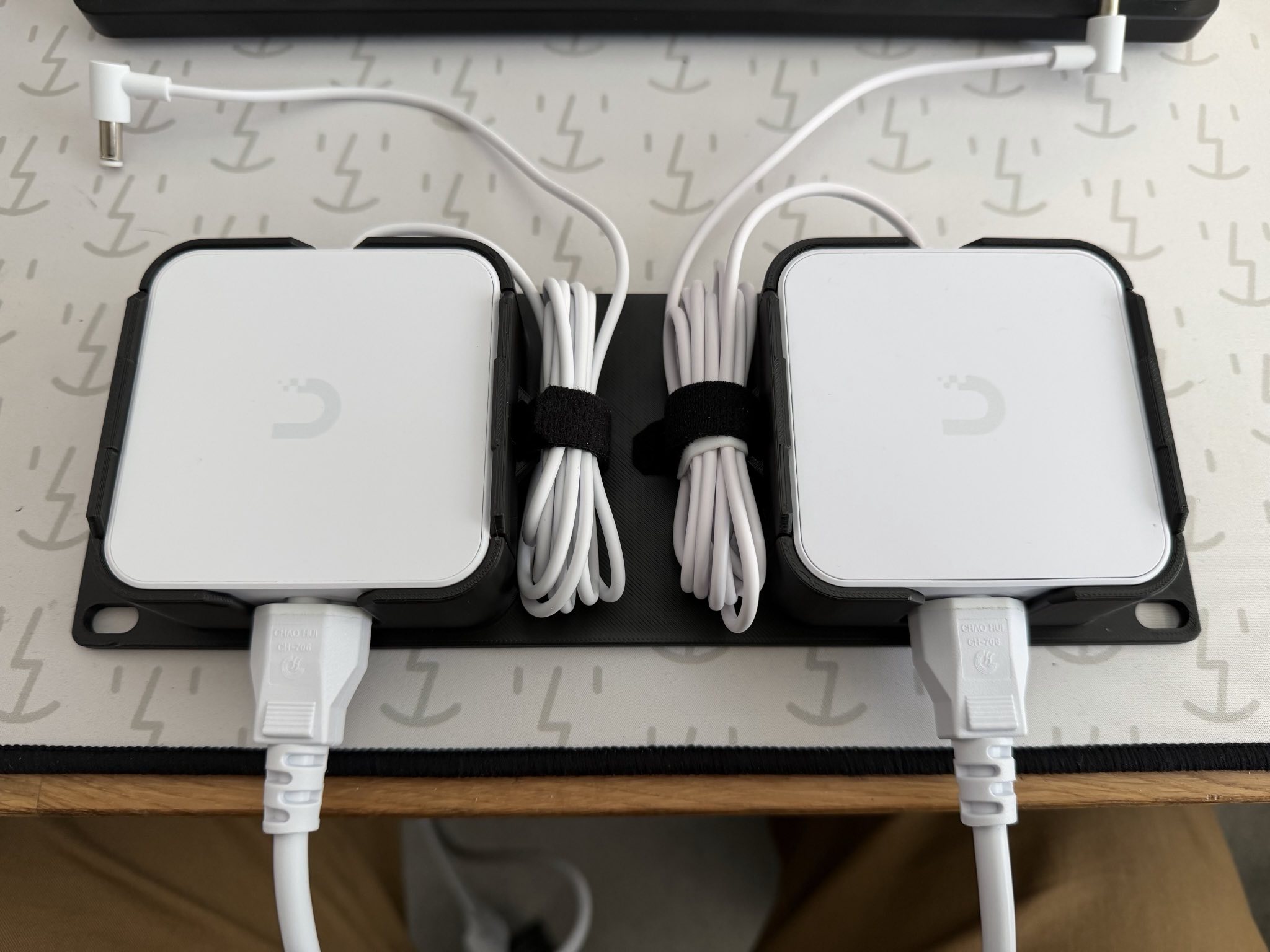 10 inch rack Unifi power brick holder and cable management plate