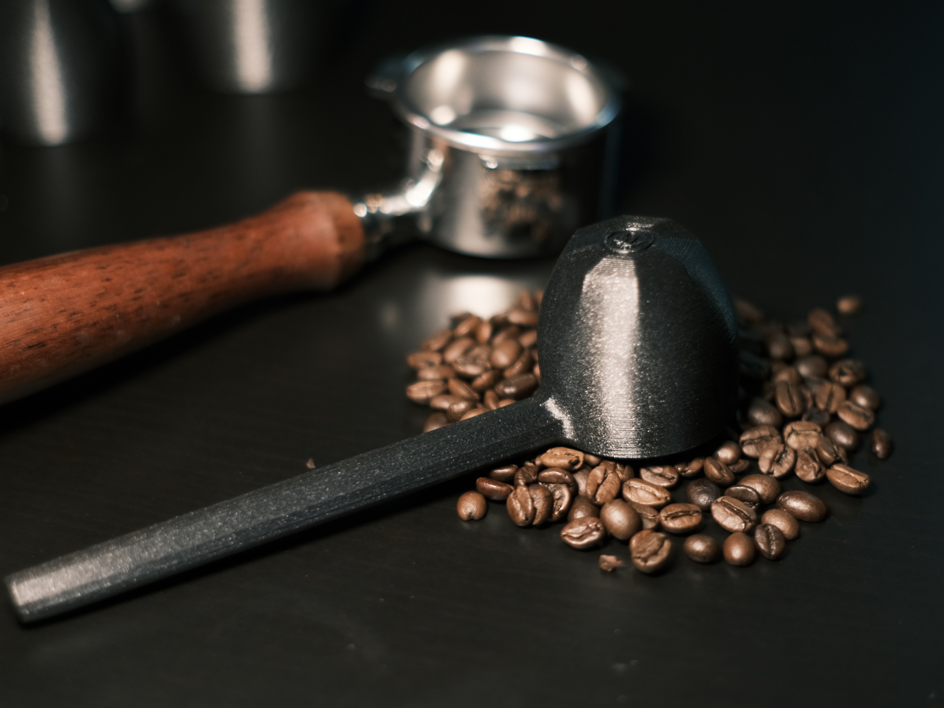 Time saving coffee bean scoop 18-20g