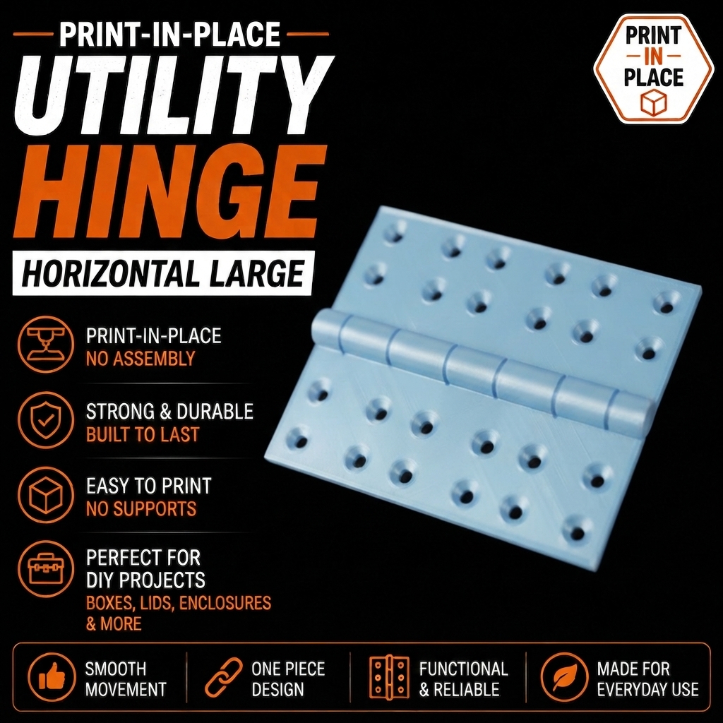 Print-in-Place Utility Hinge - Horizontal Large