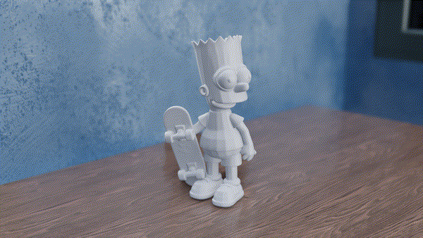 Miniatura 3 do modelo 3D Low Poly Bart Simpson