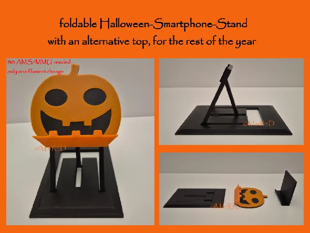 Smartphone Stand / interchangeable design - Halloween version and normal version