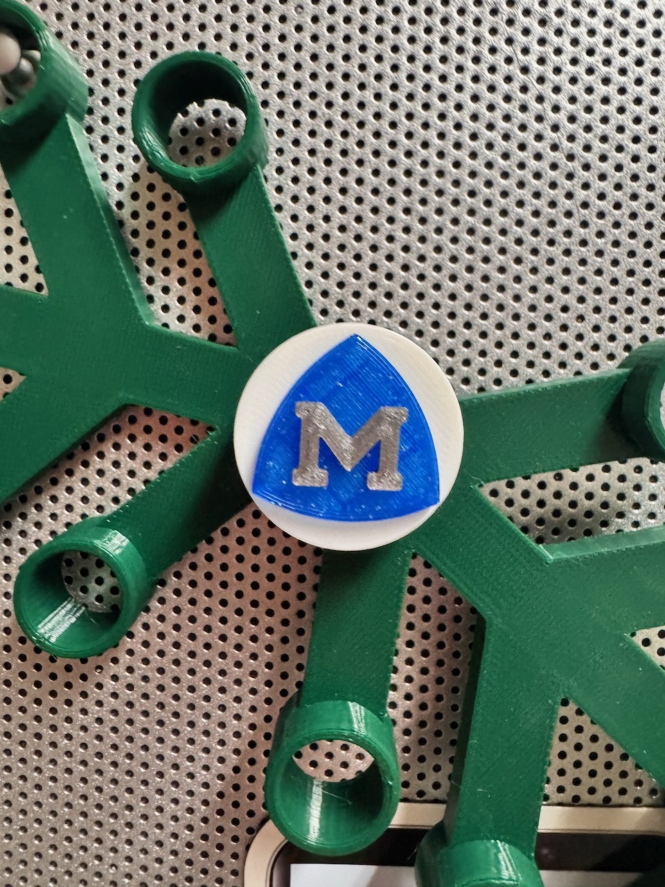 LEGO wreath stud with Colorado School of Mines logo