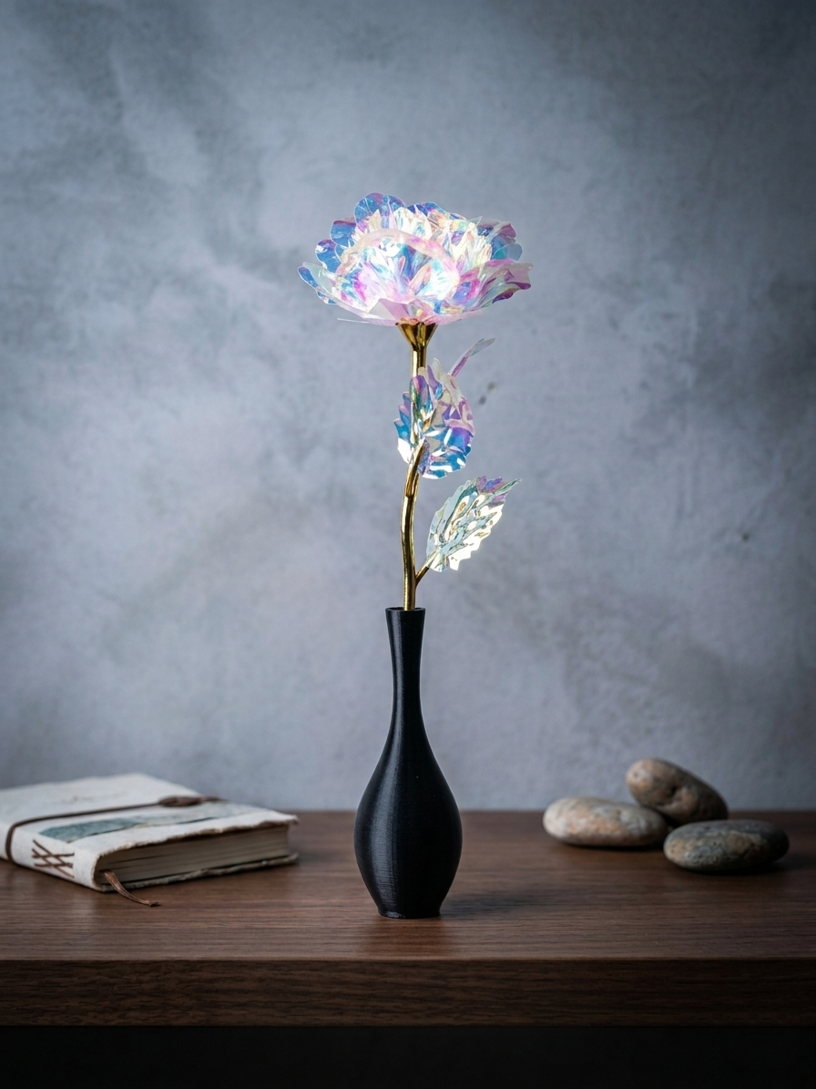 Chinese style celadon long neck vase