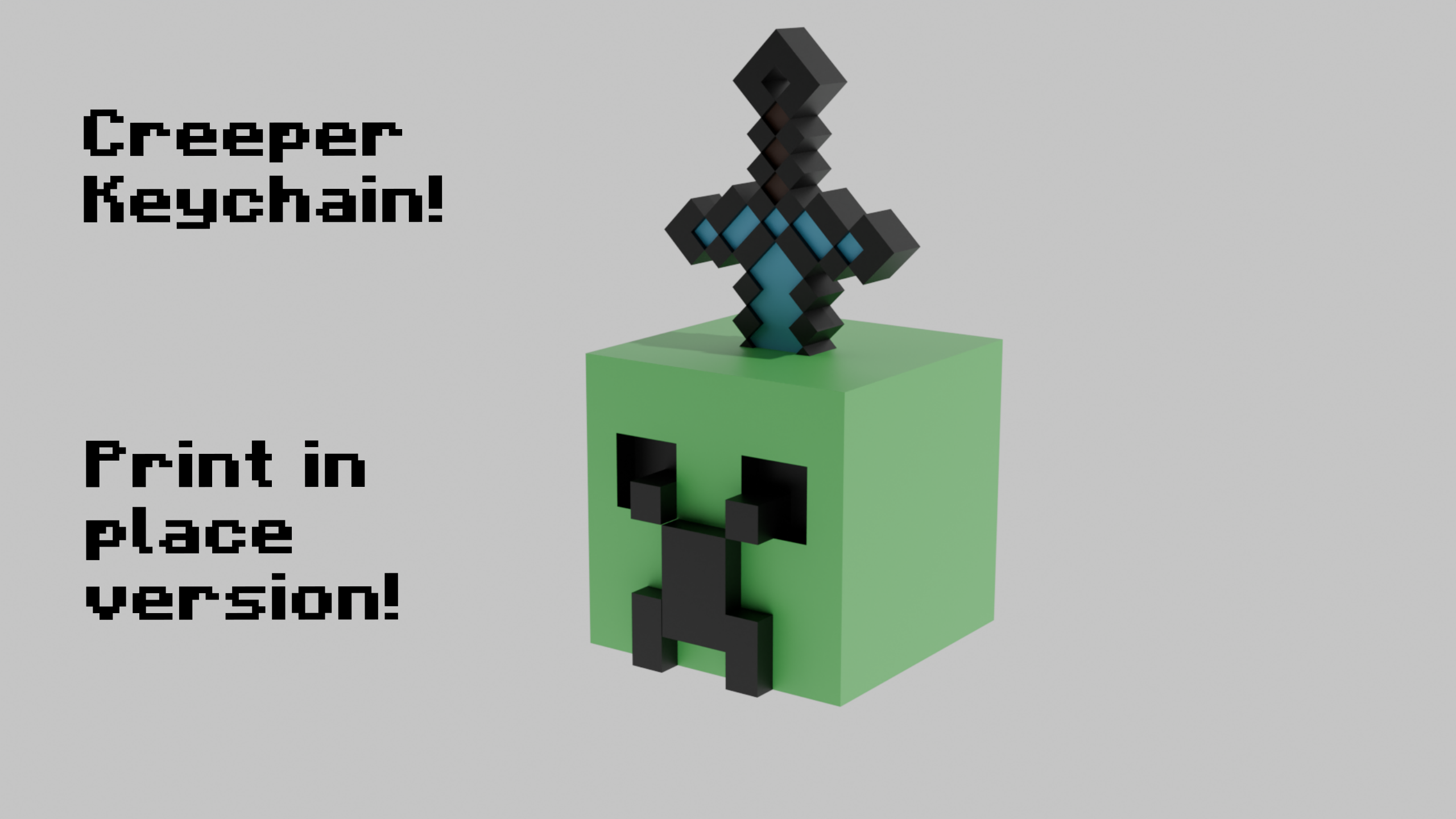 Amazing damaged creeper keychain!
