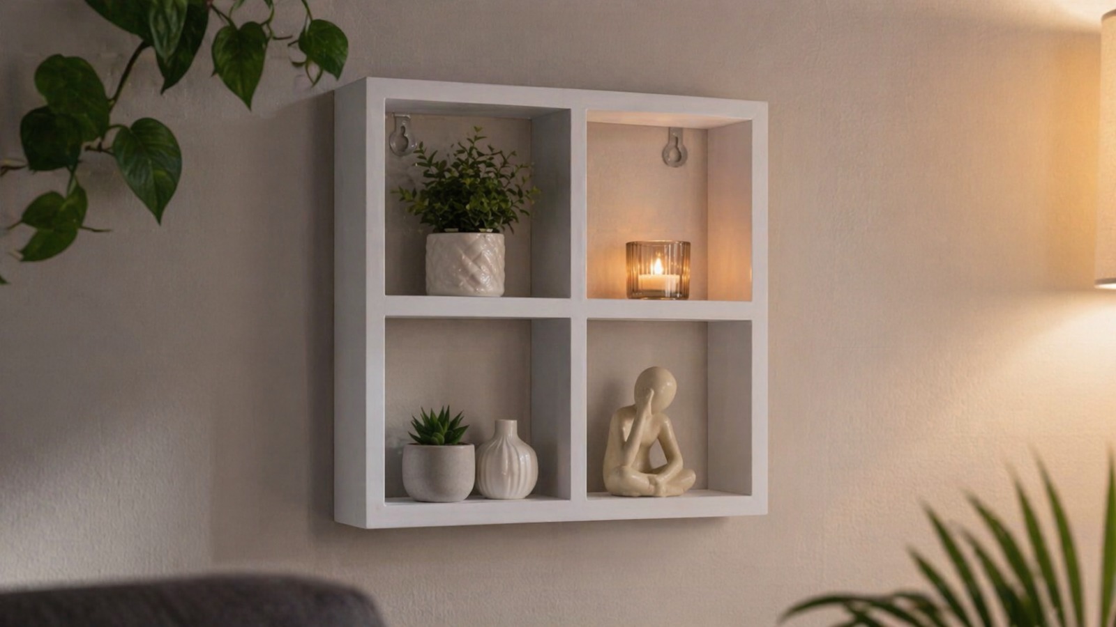 Modulares Hänge- & Standregal mit 4 Fächern