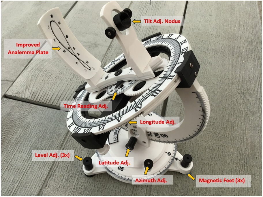 Solar Motion, Position & Time Measurement Instrument - Northern Hemisphere