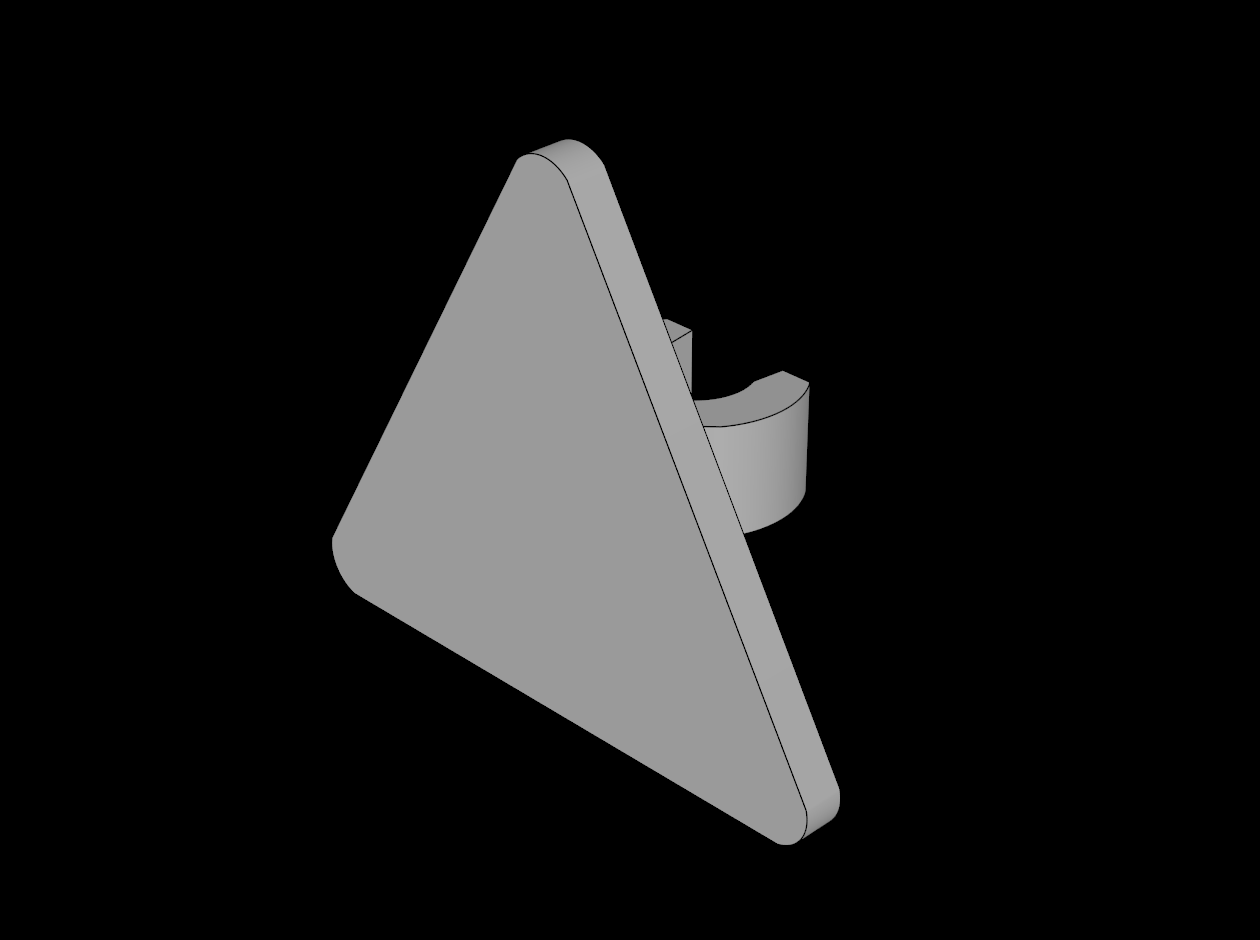 Lego Compatible (65676.dat) Roadsign Clip-on  2.2 x  2.667 Triangular (Thick C-Clip)