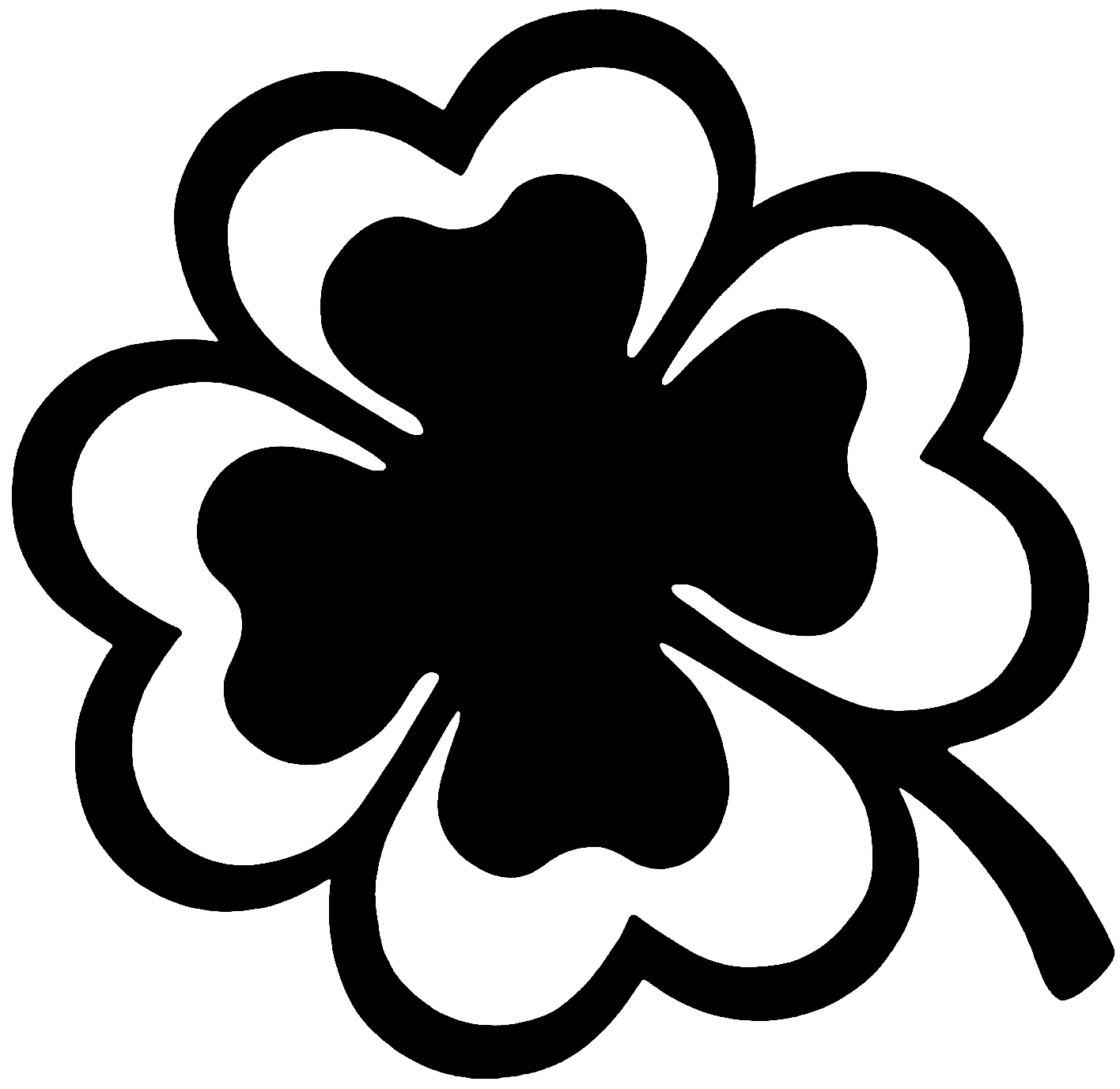 Podšálek čtyřlístek (Coaster four-leaf clover)