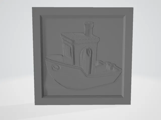 3DBenchy Flat Art - Artwork Framed
