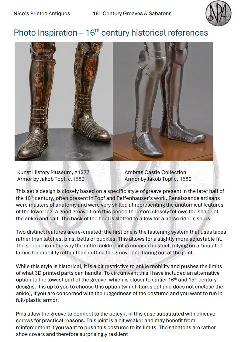 Wearable Greaves and Sabatons (16th Century Knight Armor for Legs and Feet) — miniatura 6
