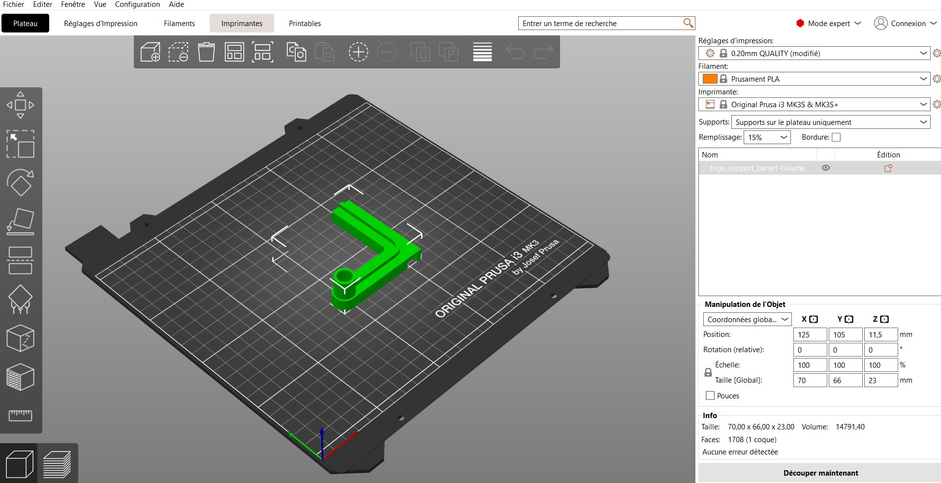 Miniatura 3 do modelo 3D Fridge Shelf Holder