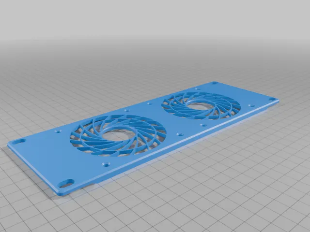 2U 80mm dual fan panel for 10inch home lab. Fits PRUSA I3