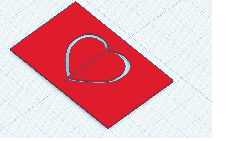 Heart Stencil 3D model