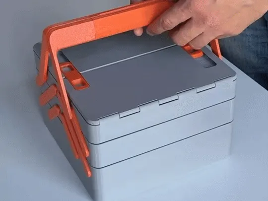 Rozkładane pudełko na narzędzia i przybory - druk 3D
