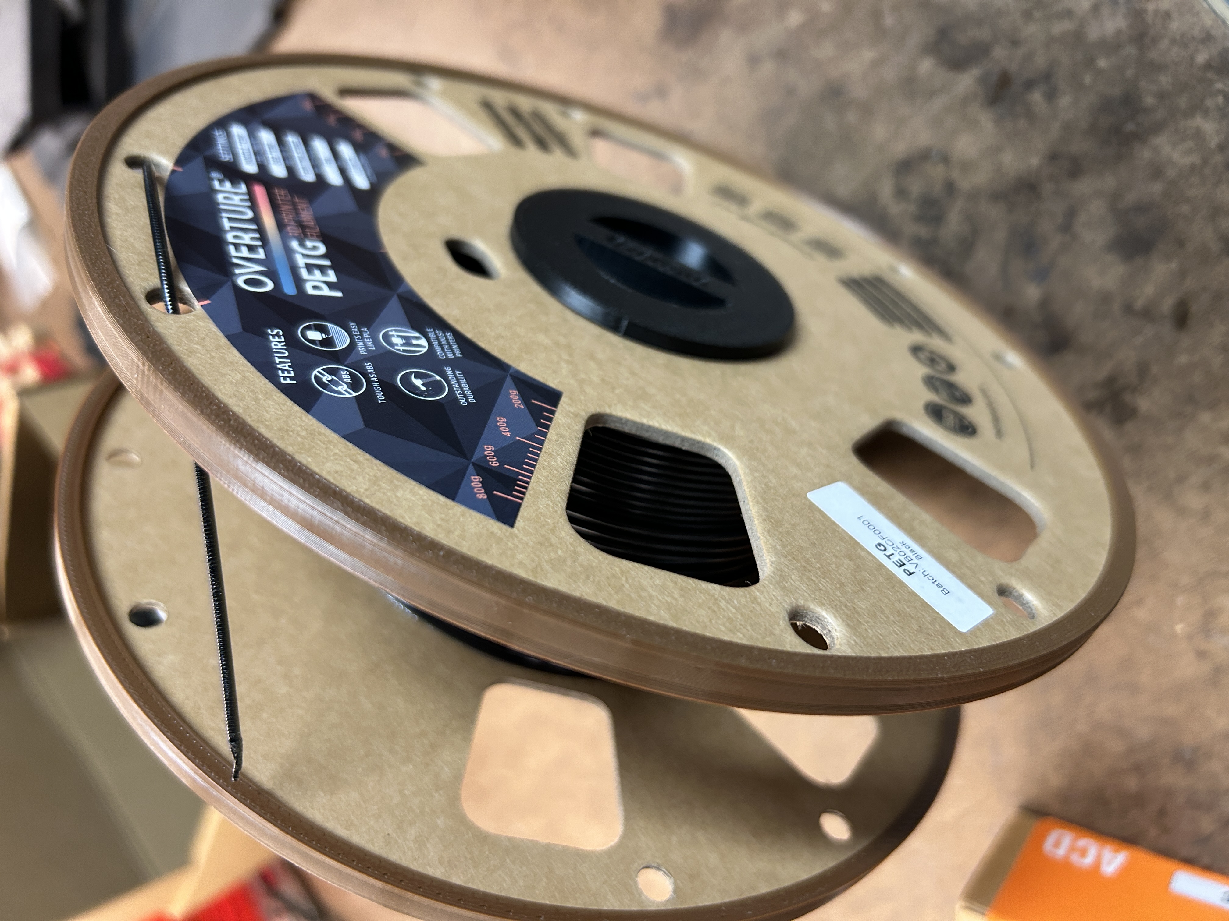 Qidibox Cardboard Spool Ring (Parameterized) 3D model