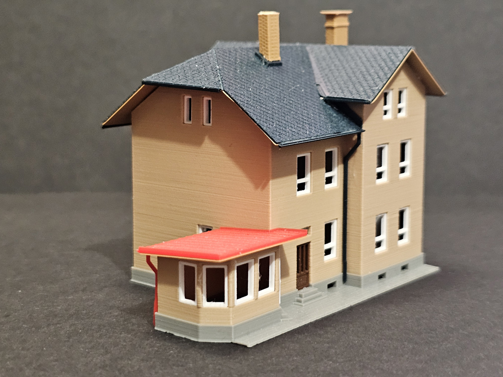 Model nádraží Sychrov 1:220 Railway station Z scale 0,25mm nozzle
