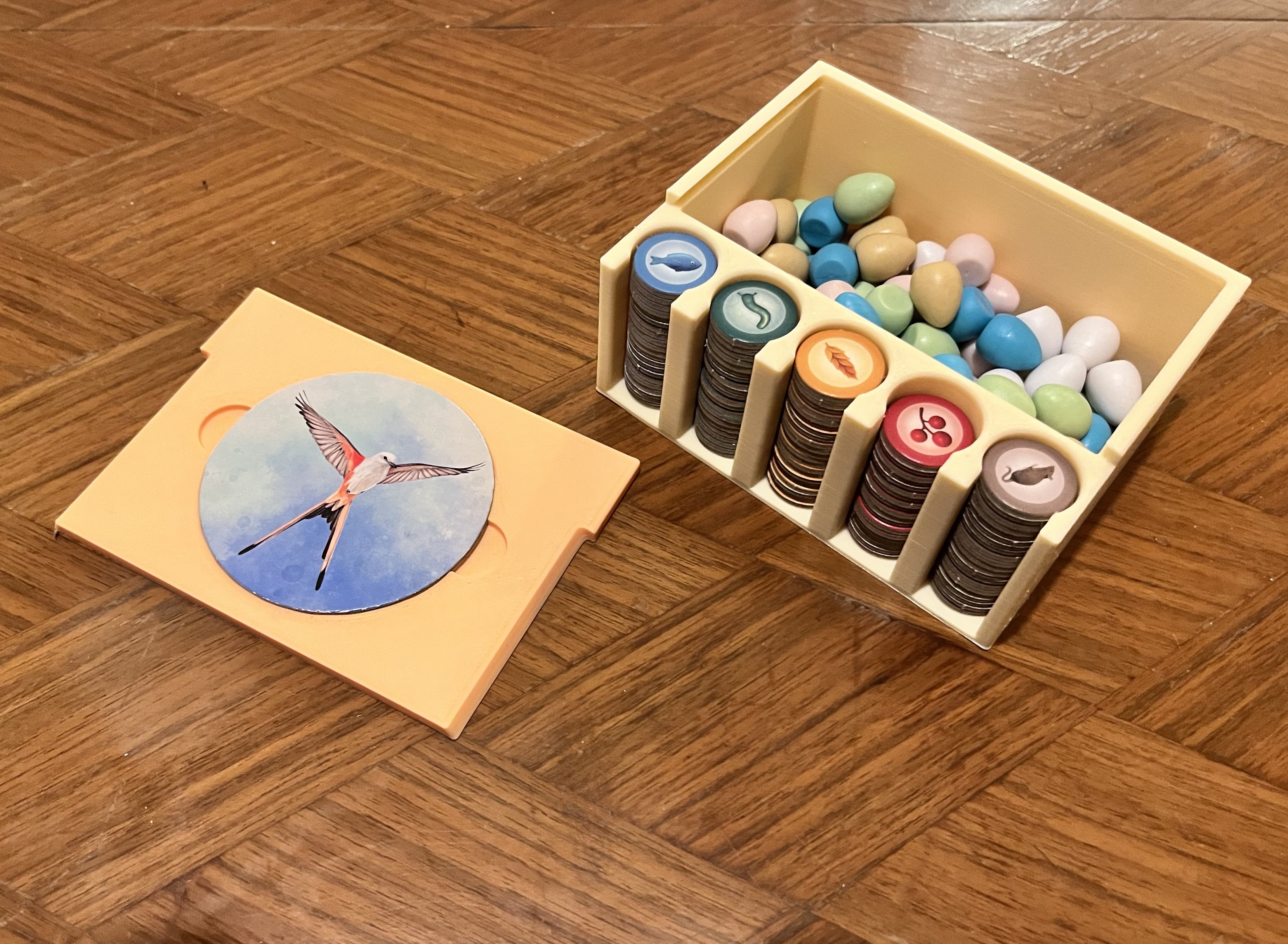 Wingspan Egg & Food Supply Box with Sliding Lid with logo