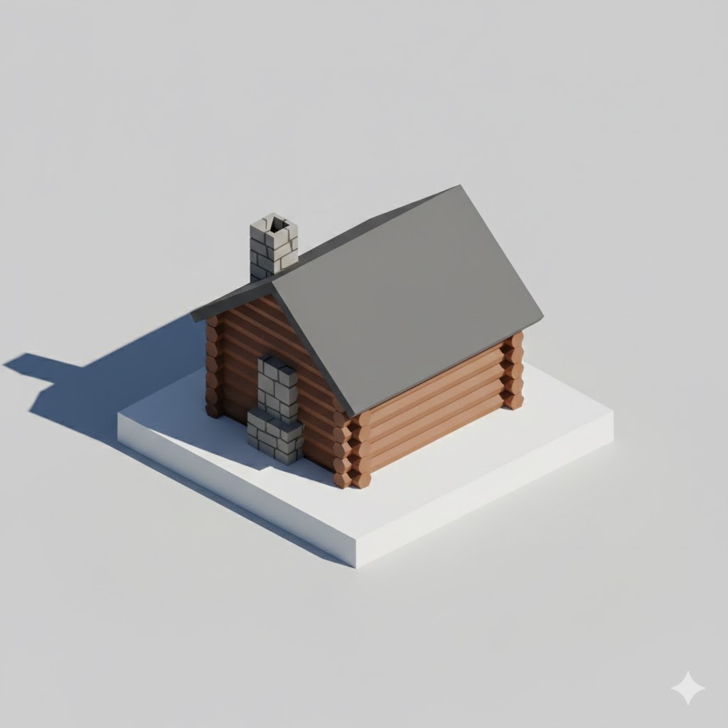Low Poly Hunting Cabin