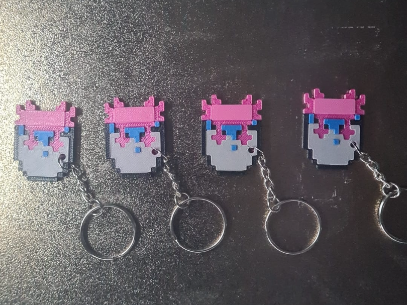 axolotl keychain