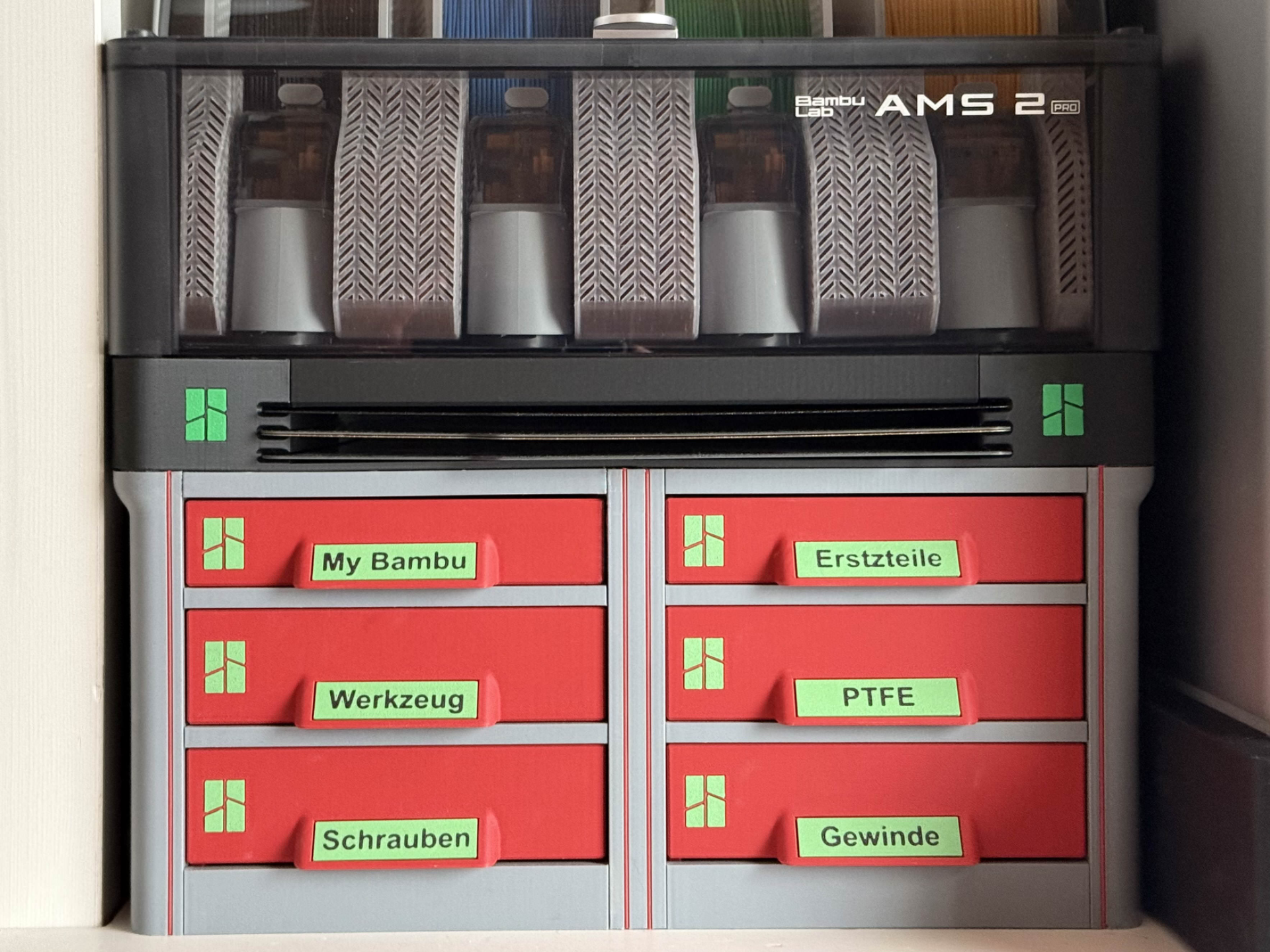 AMS (2 Pro)-Rack with 3-fold or 5-fold Buildplateholder