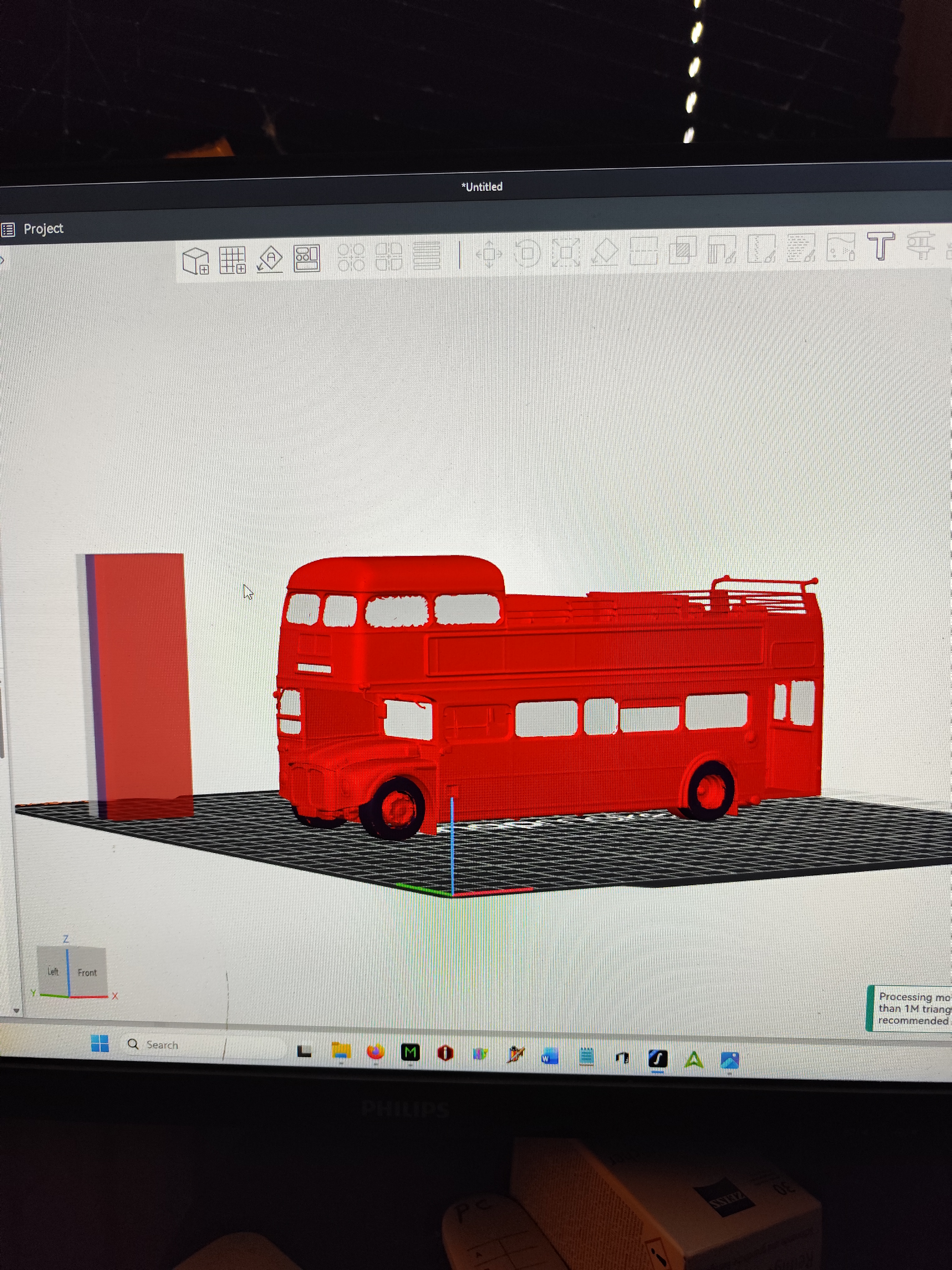 double decker bus desktop organiser
