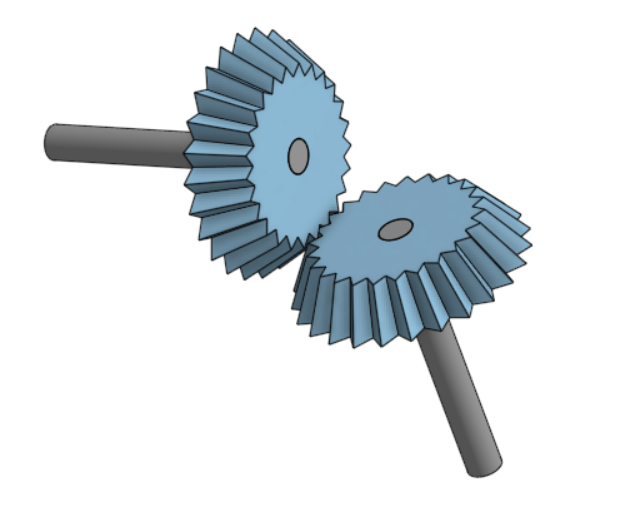 Bevel Gear Set With Axle