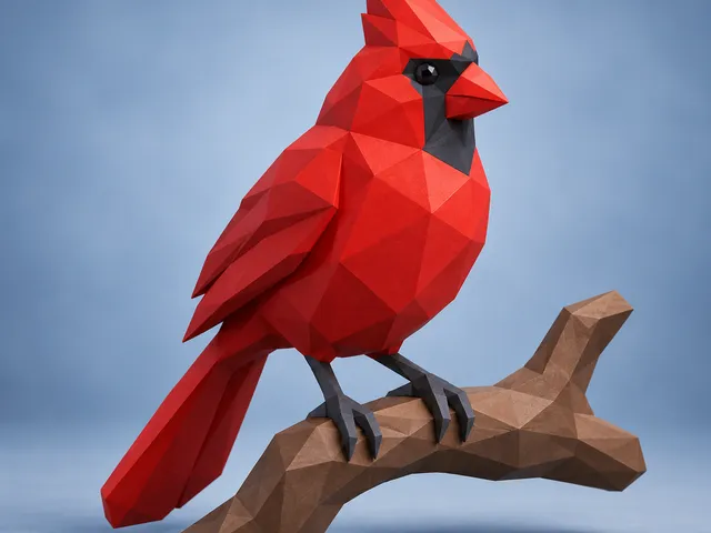Low Poly Cardinal