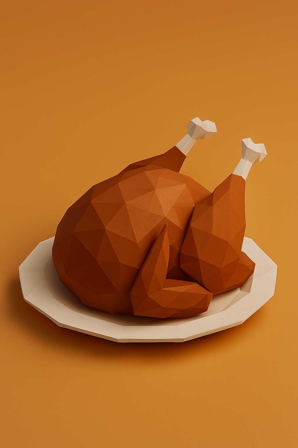 Low Poly Thanksgiving Turkey 3D Model