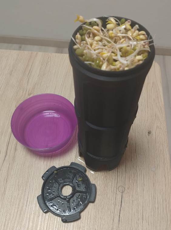 A container for germination / Nádoba na klíčenie v tme a pod tlakom