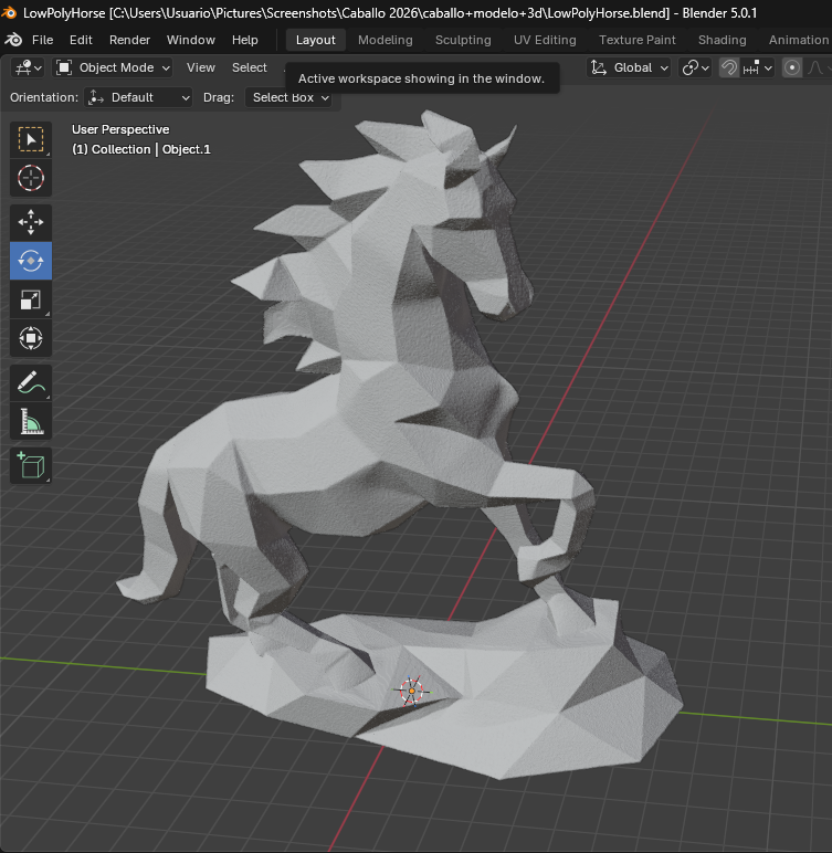 Low poly Horse — miniatura 4