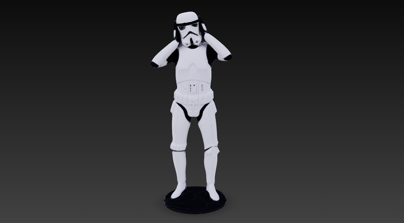 Stormtrooper Display Figure - Hands on Helmet Pose
