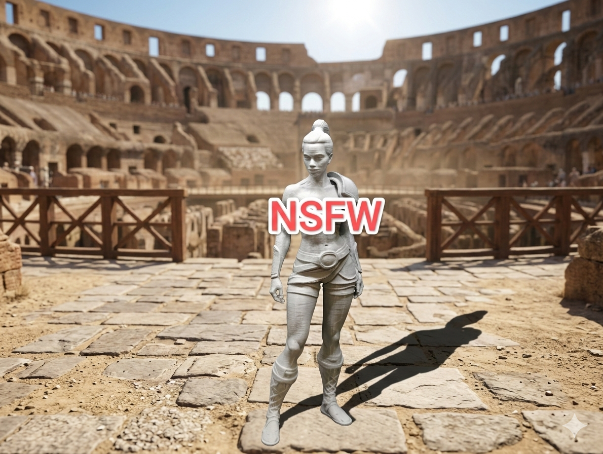Sexy Gladiator Female – NSFW Pinup Statuette