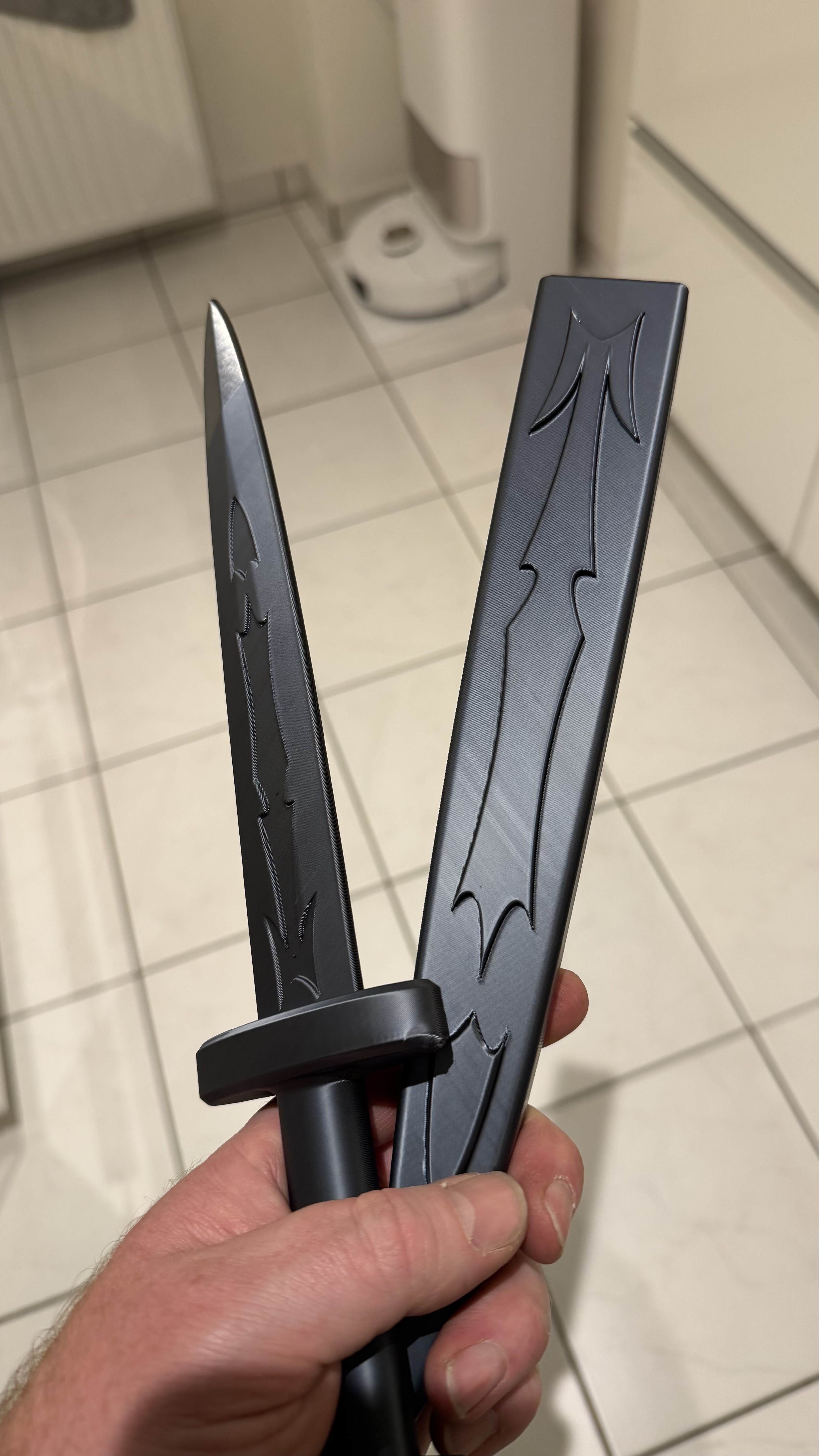 Ritter Klinge und Scheide mit Muster / Knight Blade