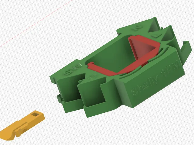 Shelly 1PM Mini  Hutschienenadapter mit Wago 221 Klemmen /DIN rail adapter with Wago 221 Terminals