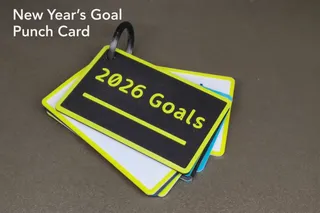 new years goal punch card