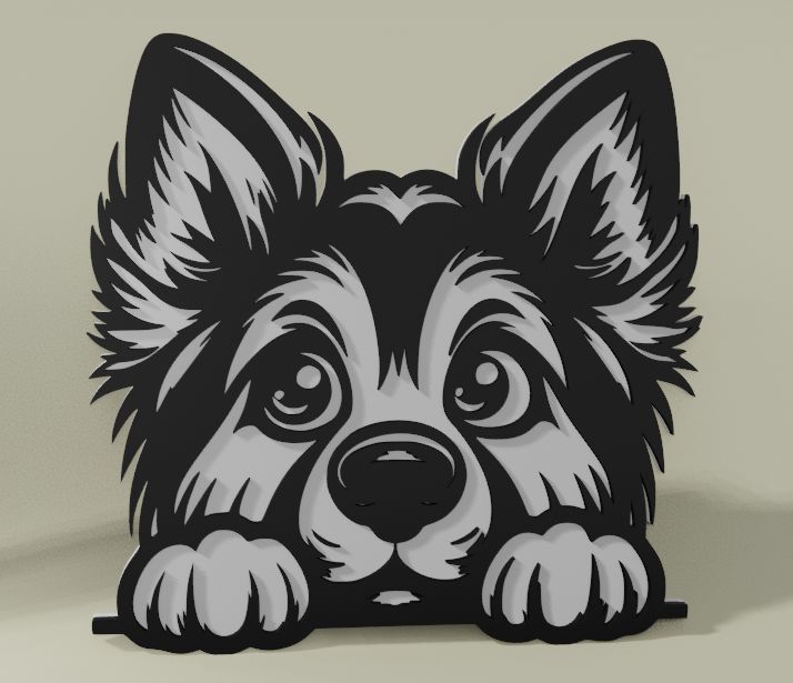 peeking dog — miniatura 2