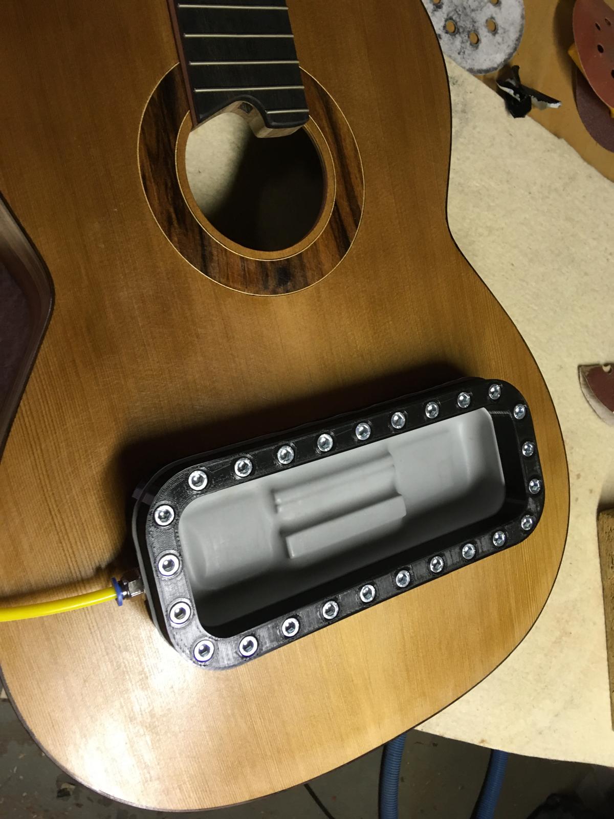 Vacuum press Jig for gluing Bridge of (Classical) guitar