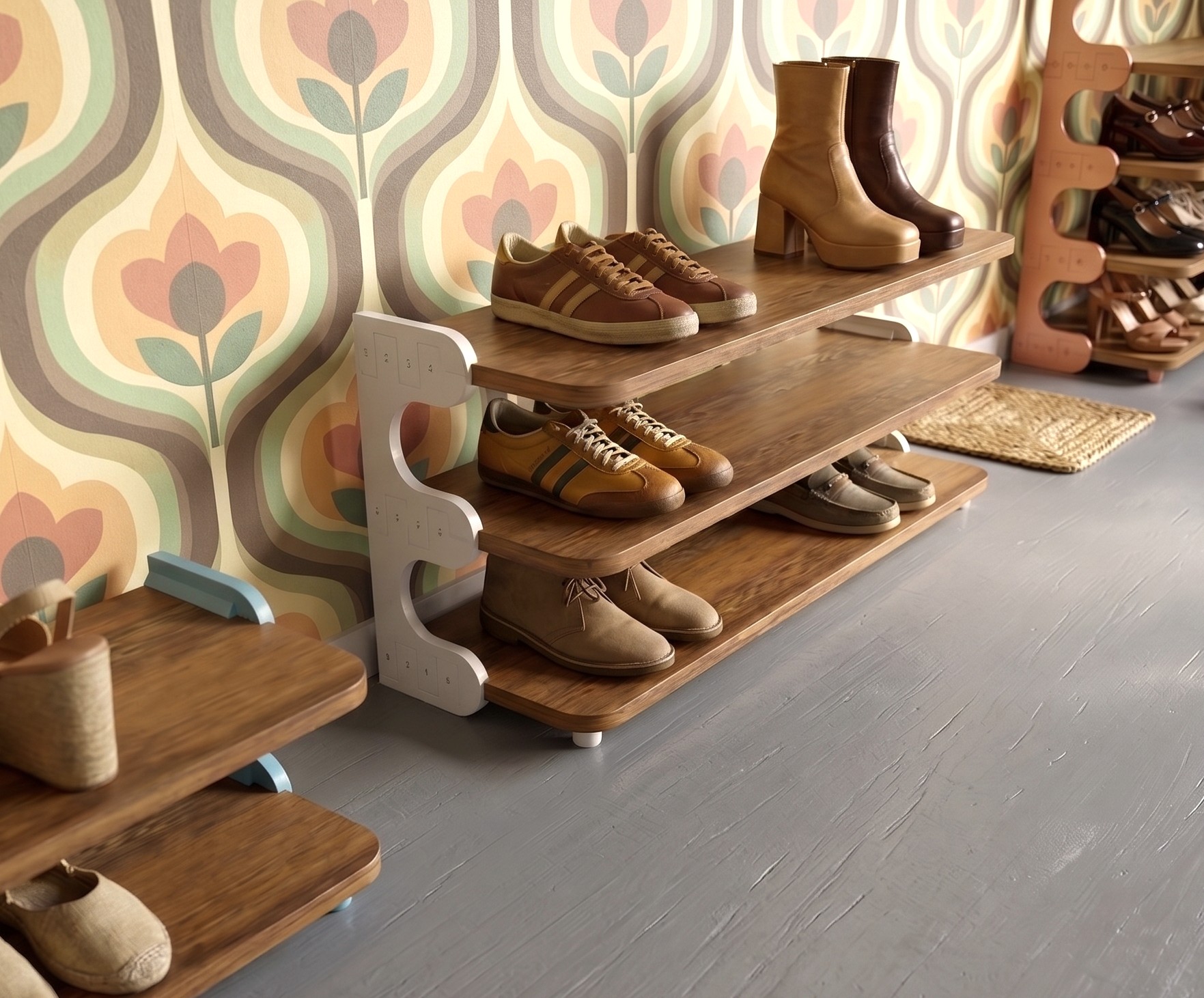 Extendable shelf system (shoe shelf, table shelf, desk organizer)