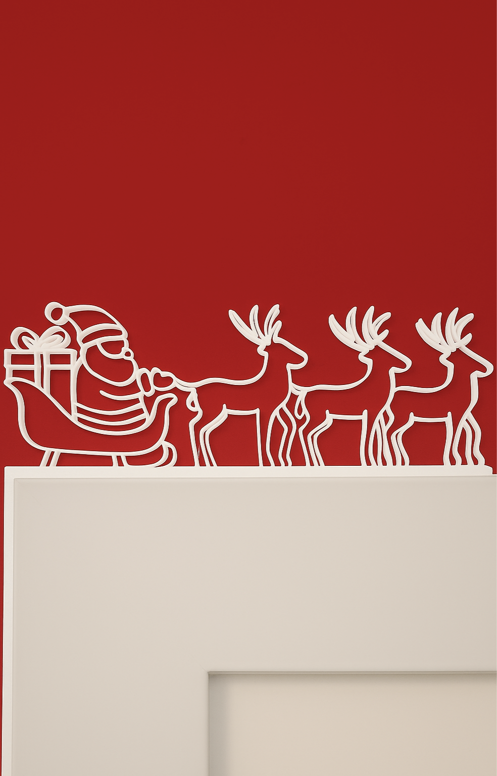 Weihnachtlicher Schlitten mit Rentieren