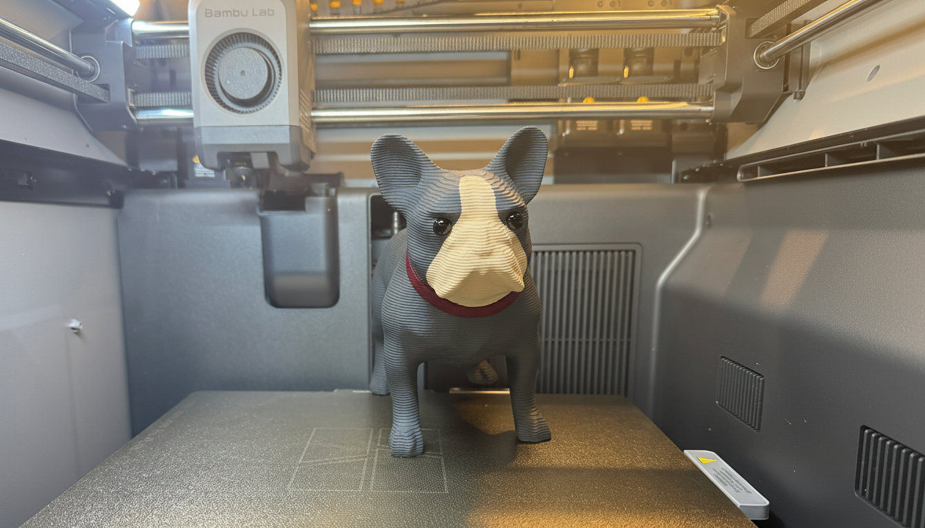 Simple Bulldog Puppy Sculpture - Adorable Canine Accent