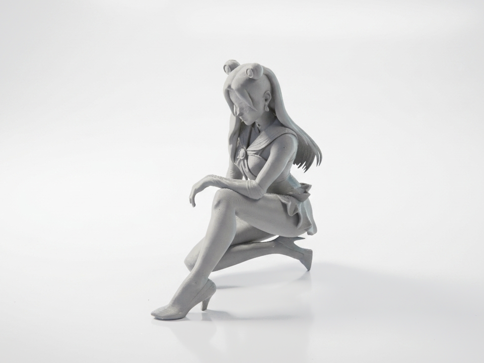 Elegant Female Figurine Sitting Pose 3D Printable