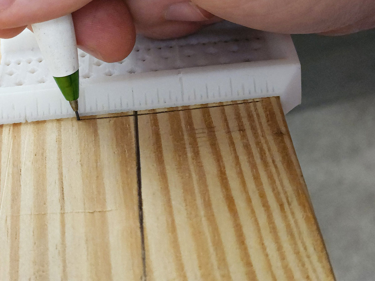 Saddle Ruler Square with marking holes for woodworking inches — miniatura 7