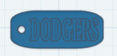 Dodgers keychain