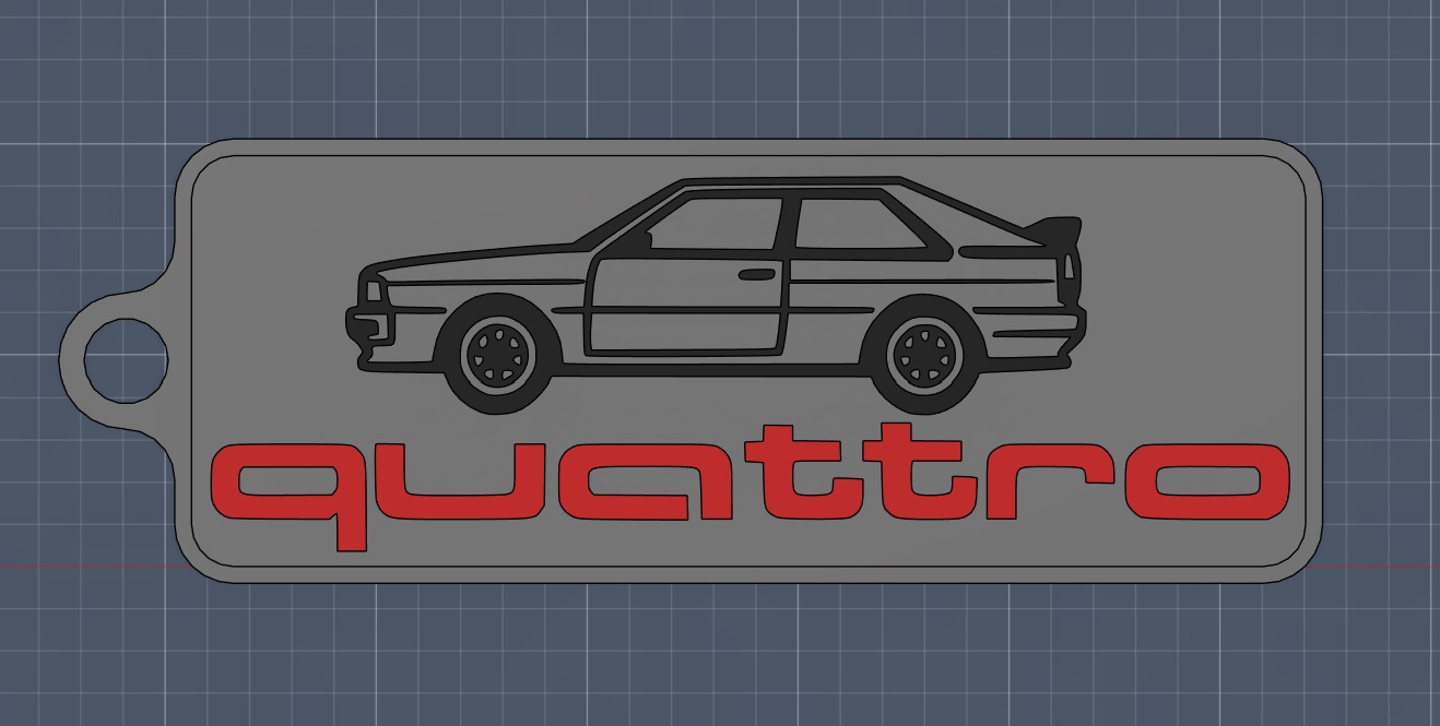 Audi Quattro Keychain – Retro Rally Legend Edition