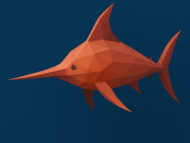 Low poly swordfish