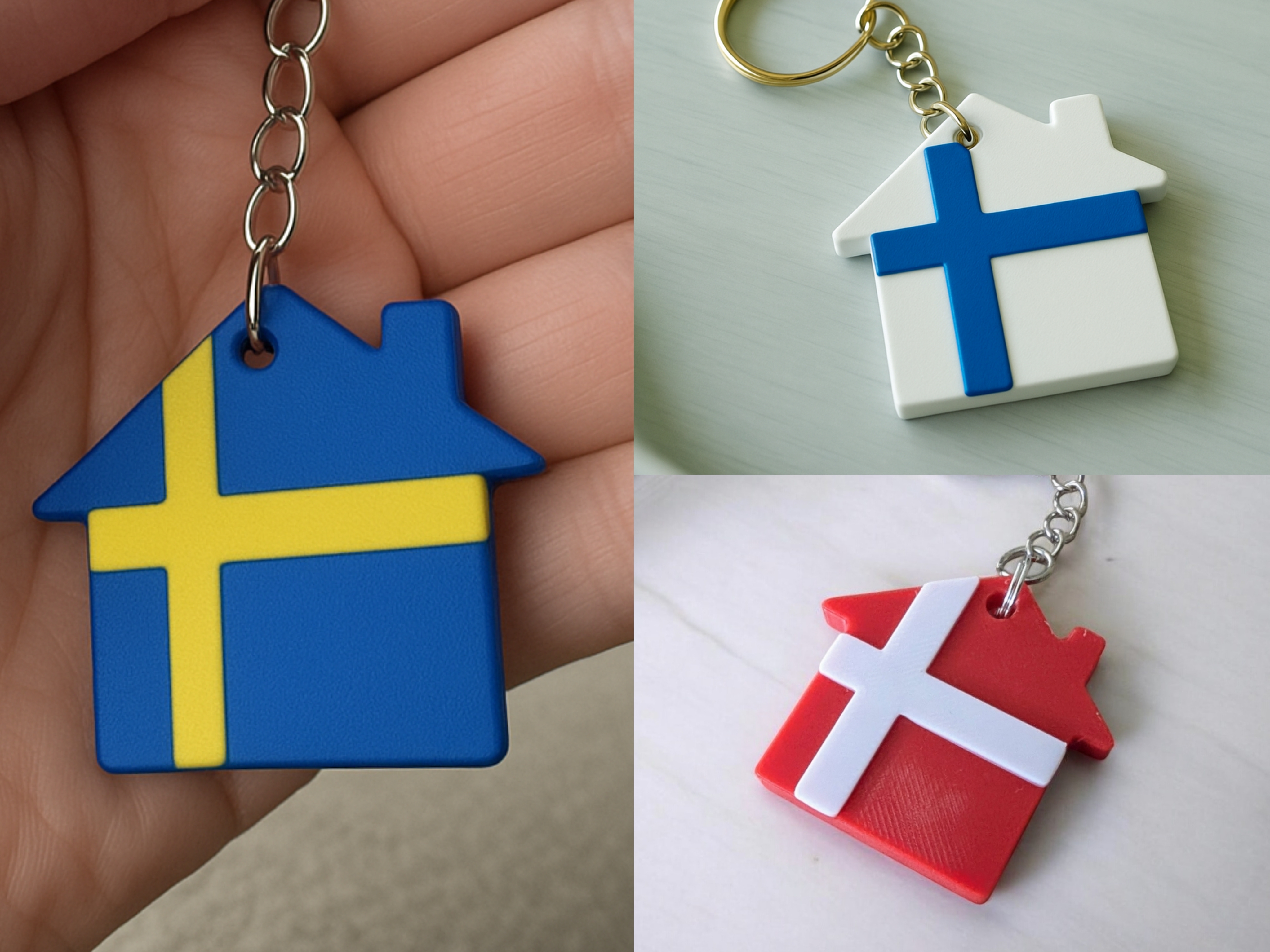 Sweden / Denmark / Finland Keychain