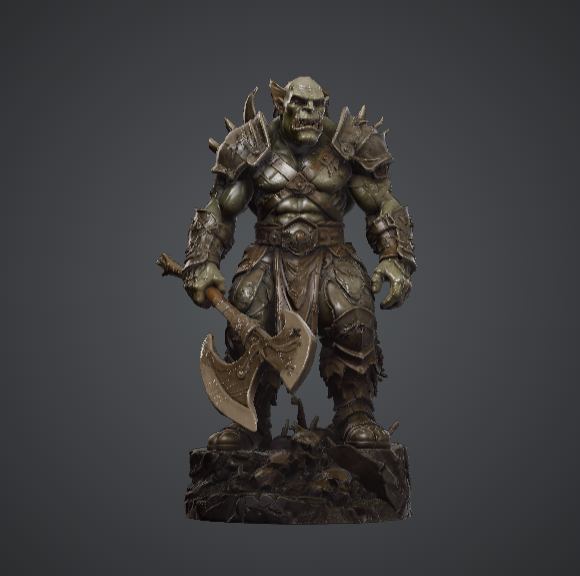 Orc Berserker Warrior – Fantasy Axe Fighter